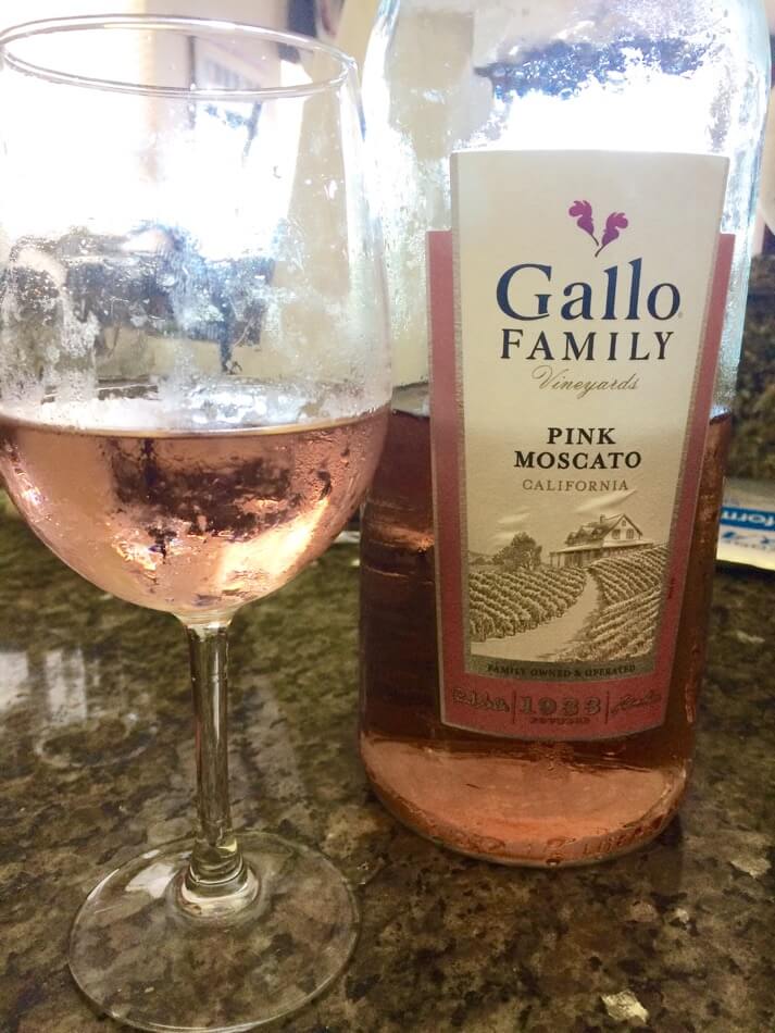 chilled pink moscato