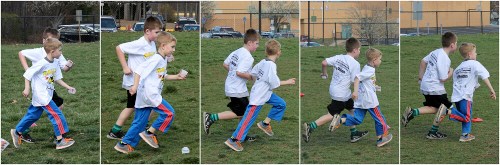 Owen and Colton running collage